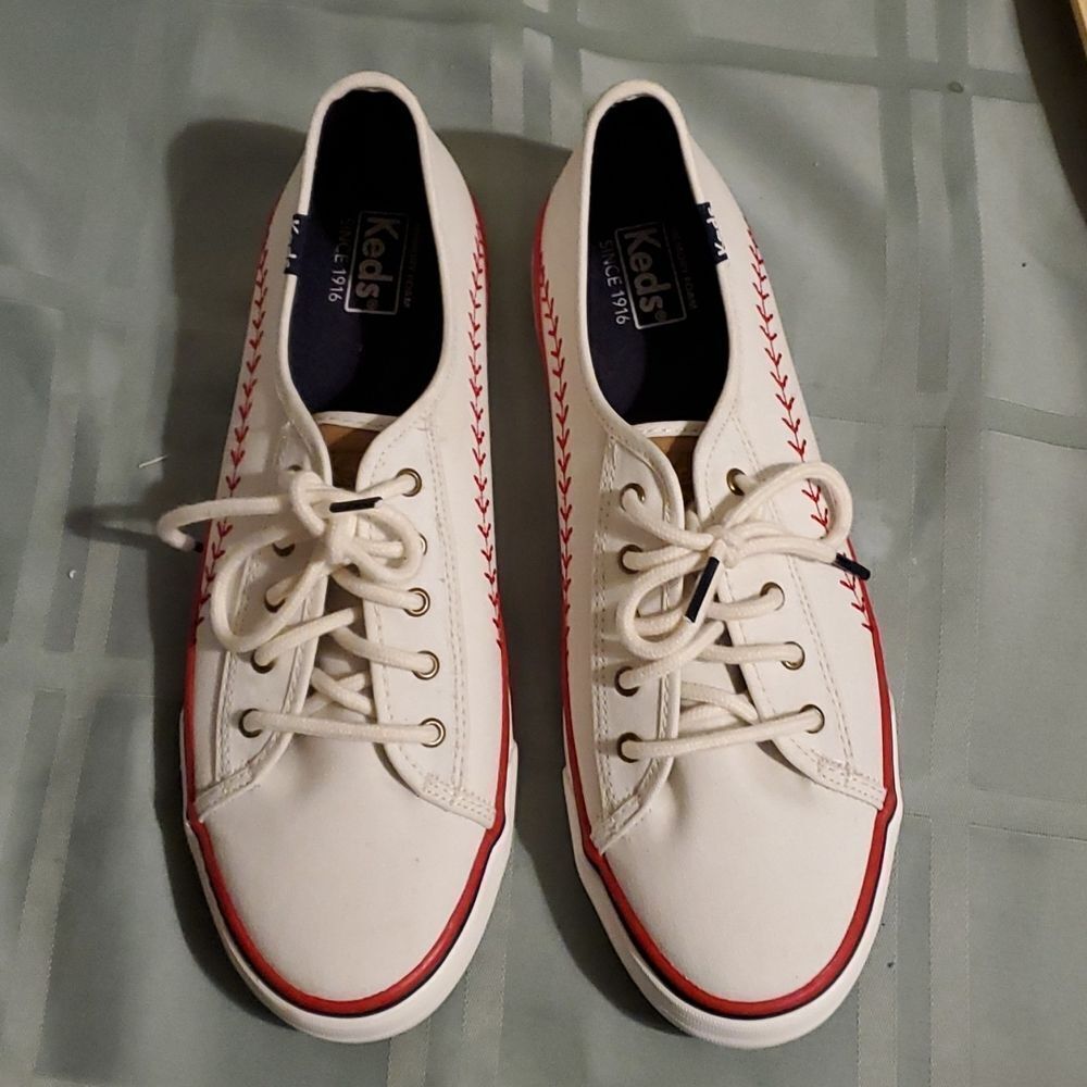 Keds White and Red Sneakers